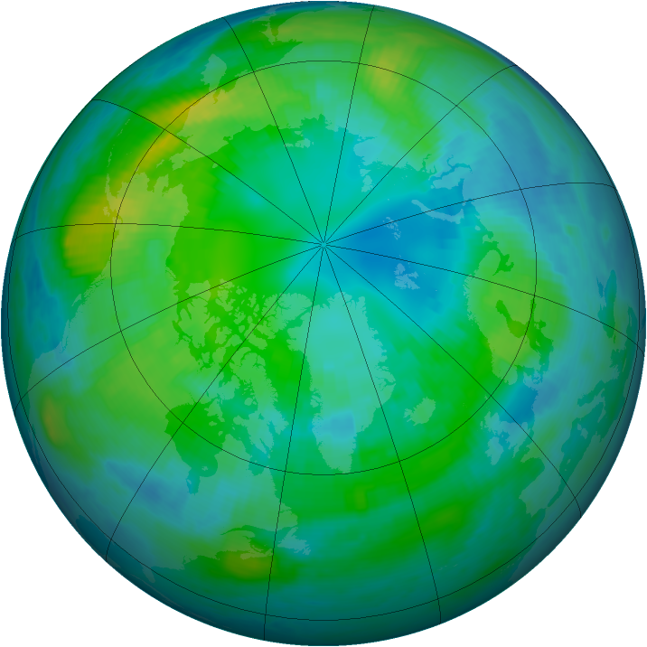 Arctic ozone map for 16 October 1998